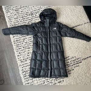 Long black puffer jacket